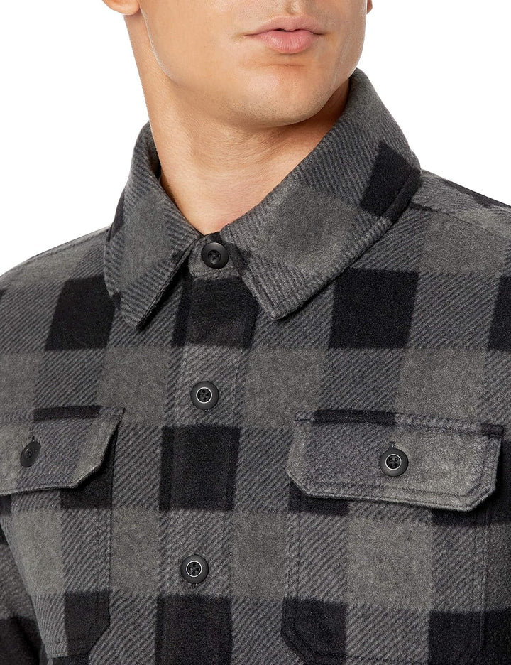 Comfortable Men's Fleece Shirt - Max-Black-S-Nora Luxe