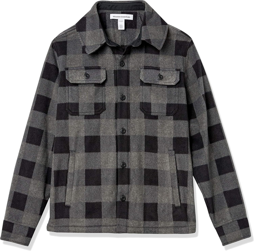 Comfortable Men's Fleece Shirt - Max-Black-S-Nora Luxe