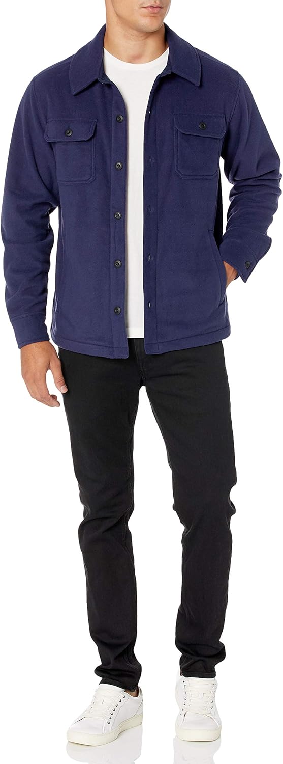 Comfortable Men's Fleece Shirt - Max-Black-S-Nora Luxe