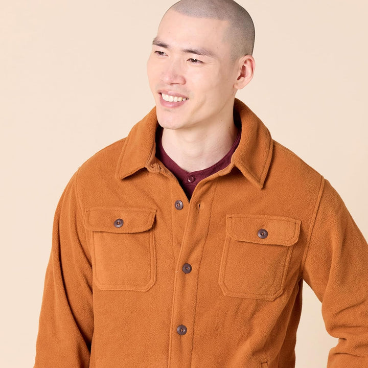 Comfortable Men's Fleece Shirt - Max-Black-S-Nora Luxe