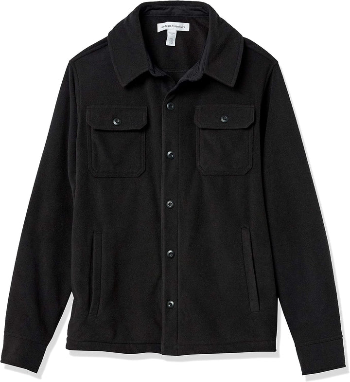 Comfortable Men's Fleece Shirt - Max-Black-S-Nora Luxe