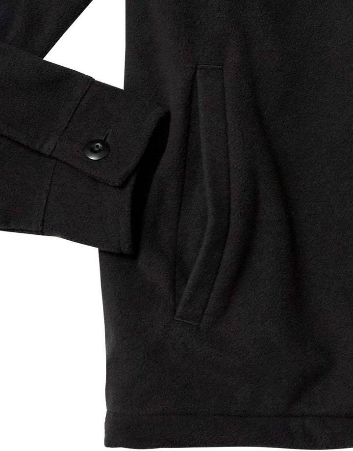 Comfortable Men's Fleece Shirt - Max-Black-S-Nora Luxe