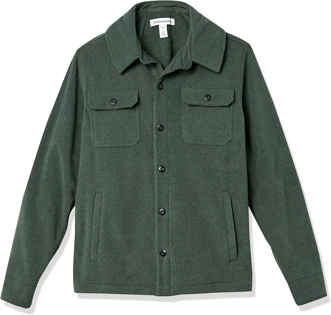 Comfortable Men's Fleece Shirt - Max-Black-S-Nora Luxe
