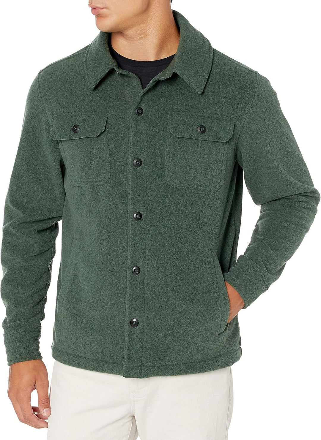 Comfortable Men's Fleece Shirt - Max-Green-S-Nora Luxe