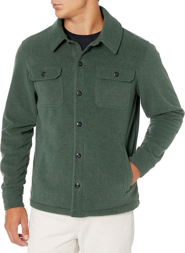 Comfortable Men's Fleece Shirt - Max-Green-S-Nora Luxe