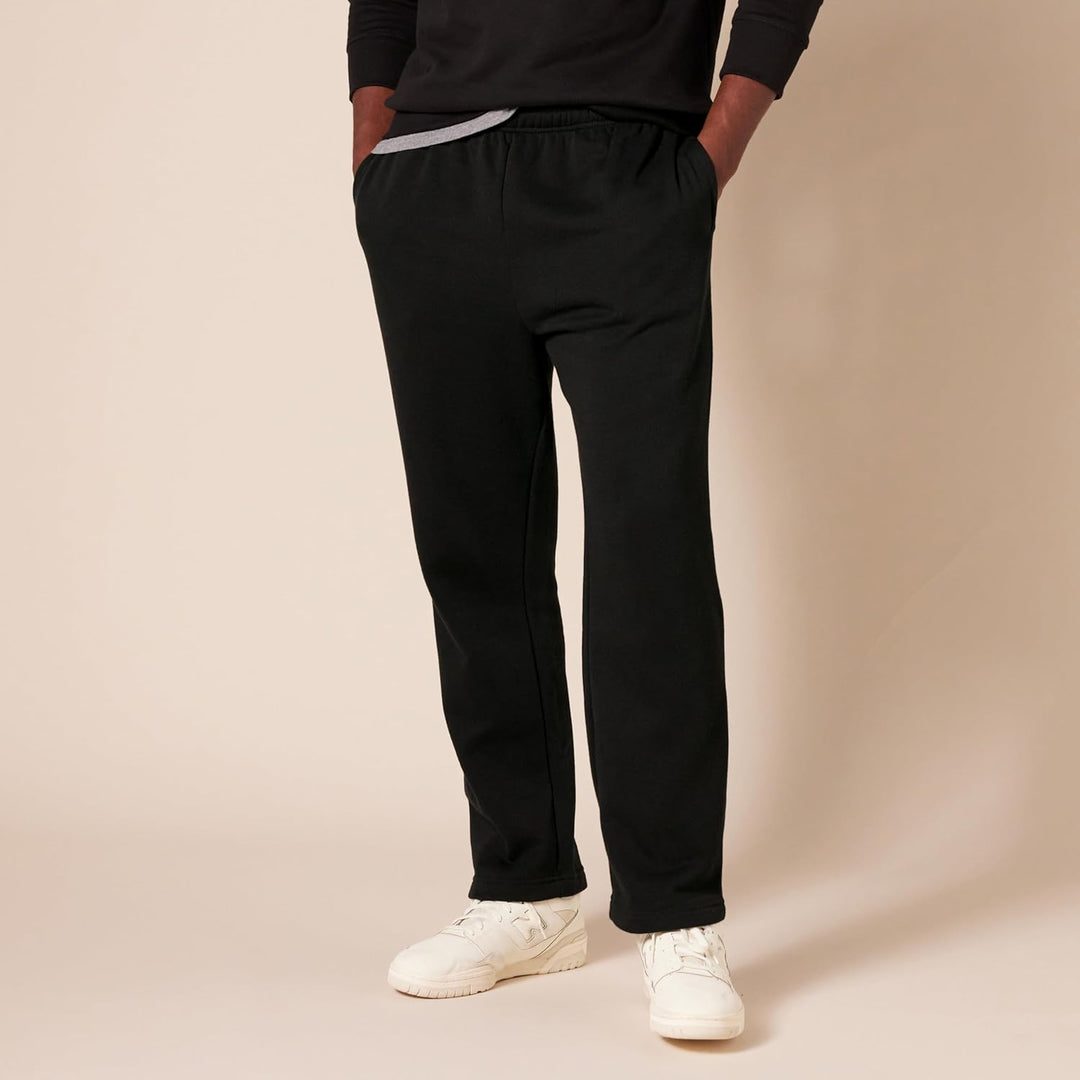 Comfortable Men's Fleece Sweatpants - Luca-Black-S-Nora Luxe
