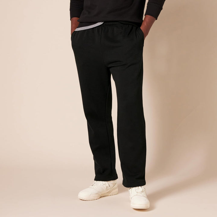 Comfortable Men's Fleece Sweatpants - Luca-Black-S-Nora Luxe