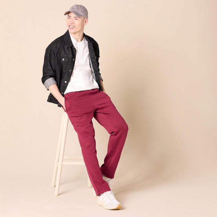 Comfortable Men's Fleece Sweatpants - Luca-Black-S-Nora Luxe