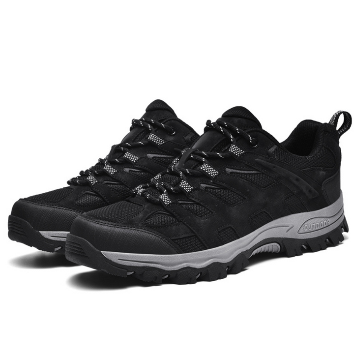 Comfortable Men's Hiking Shoes - TerraTrek-6-Black-Nora Luxe