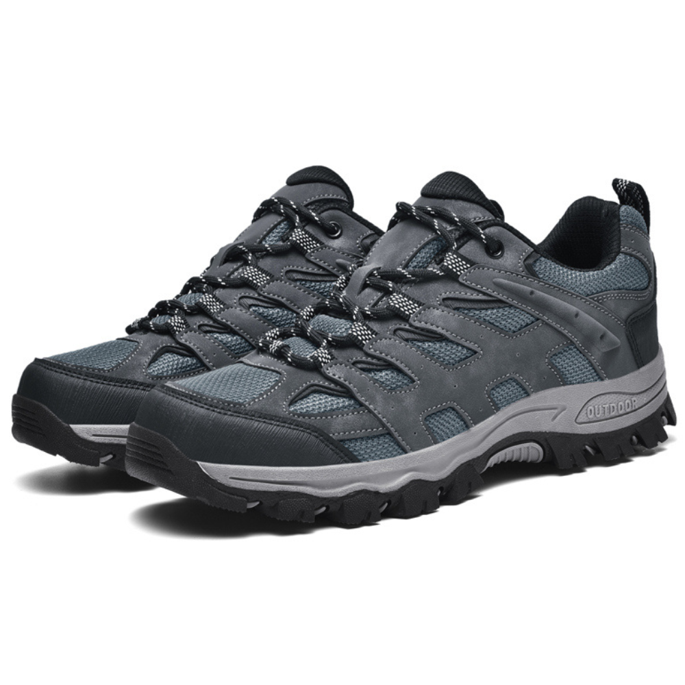 Comfortable Men's Hiking Shoes - TerraTrek-6-Black-Nora Luxe