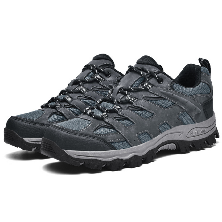 Comfortable Men's Hiking Shoes - TerraTrek-6-Black-Nora Luxe