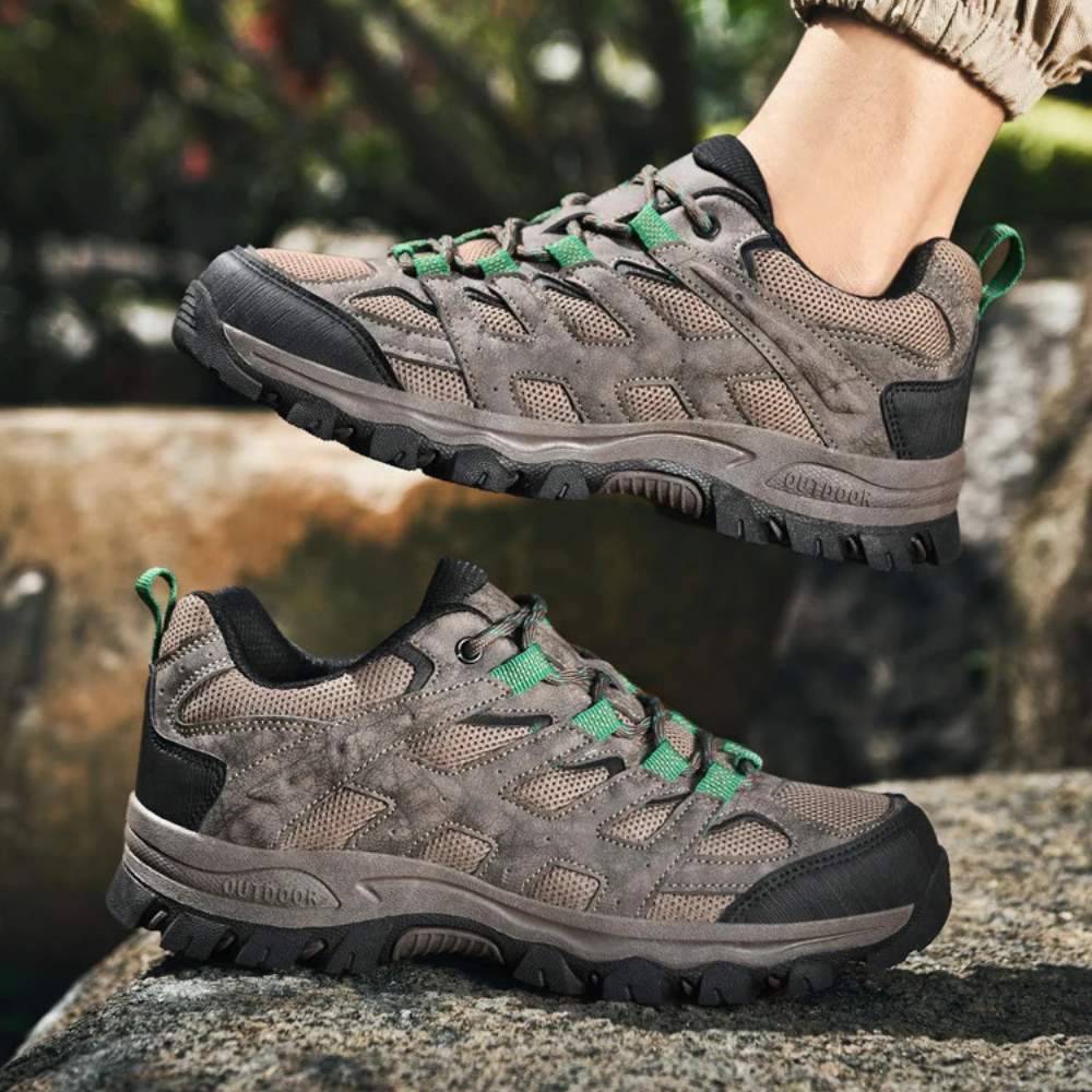 Comfortable Men's Hiking Shoes - TerraTrek-6-Black-Nora Luxe