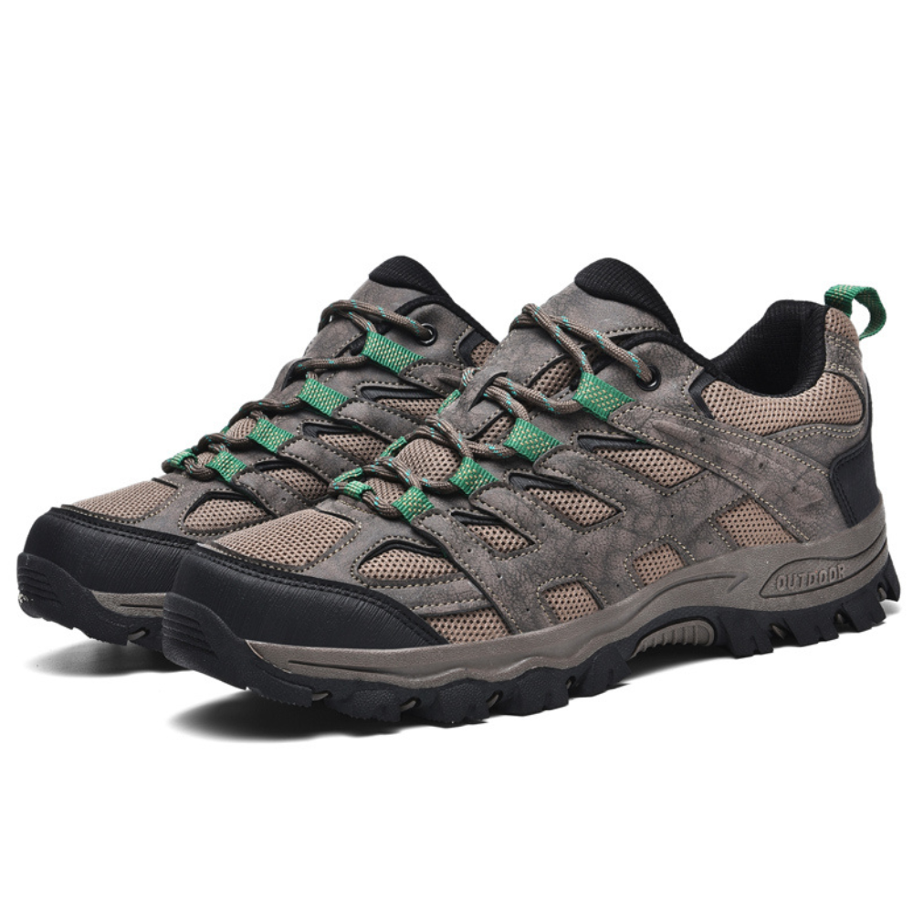 Comfortable Men's Hiking Shoes - TerraTrek-6-Black-Nora Luxe