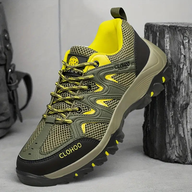 Comfortable Men's Hiking Shoes - TrailMaster-Olive Green-7.0-Nora Luxe