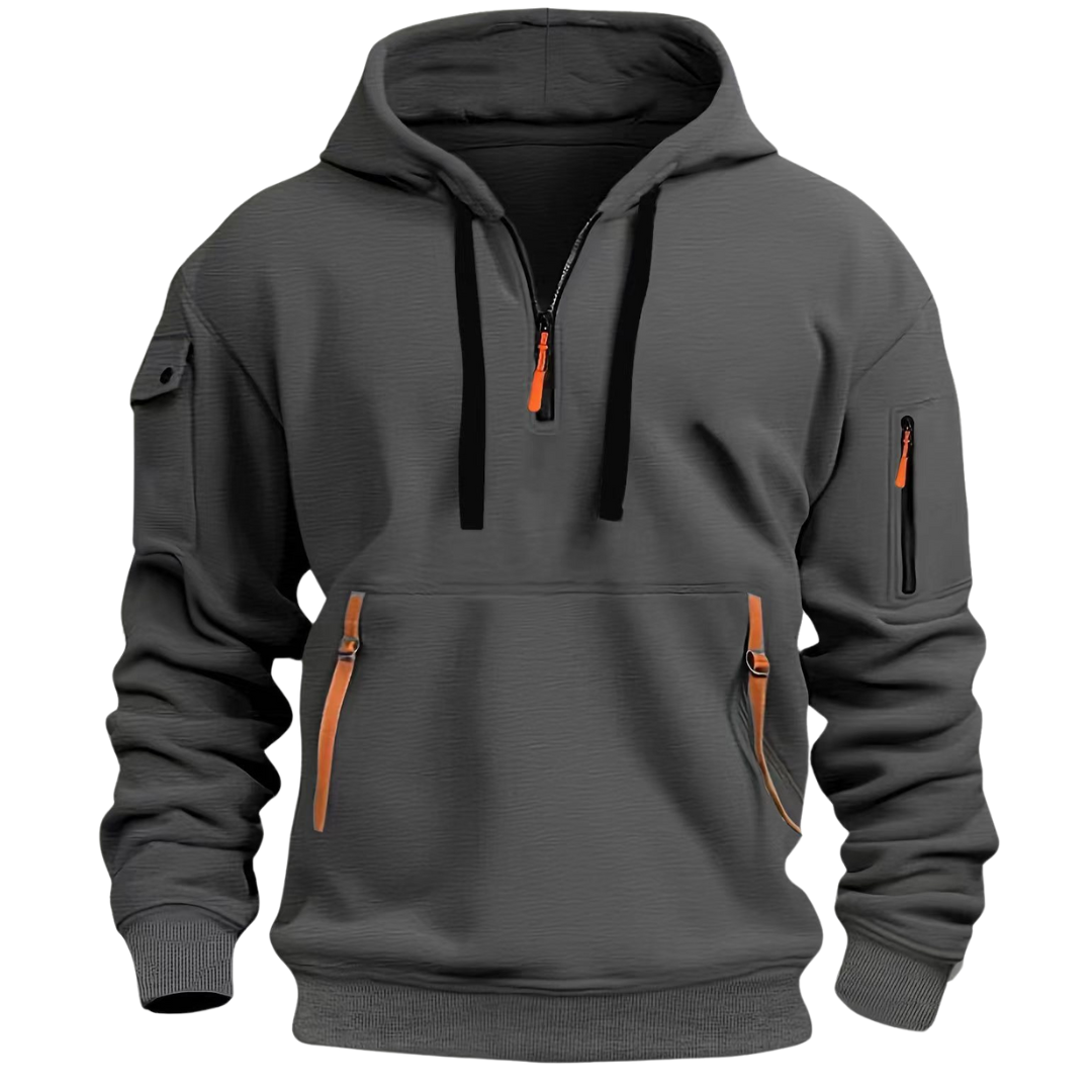 Comfortable Men's Hoodie - Levi-Dark grey-S-Nora Luxe