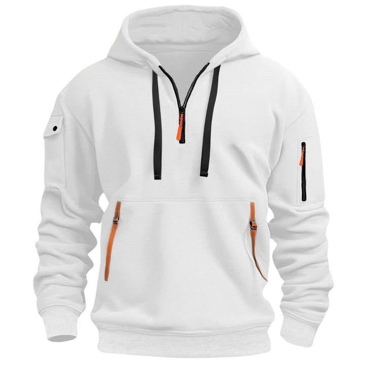 Comfortable Men's Hoodie - Levi-White-S-Nora Luxe