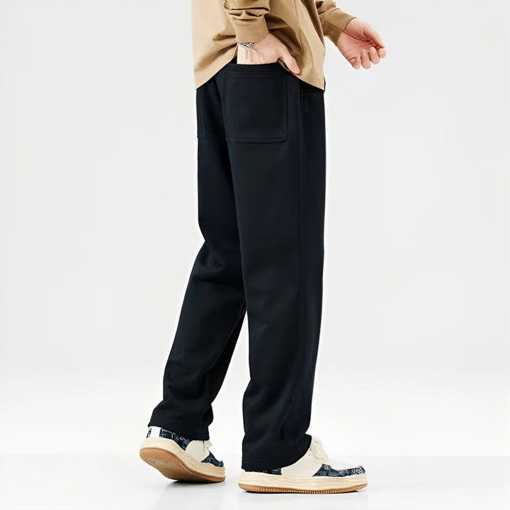 Comfortable Men's Jogging Trousers - Liam-Khaki-L-Nora Luxe