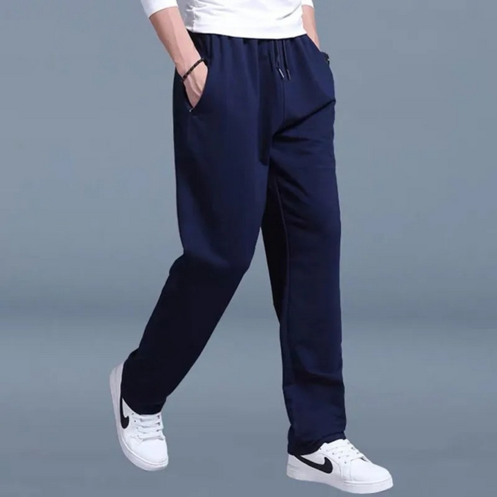 Comfortable Men's Jogging Trousers - Mikael-Dark Blue-M-Nora Luxe