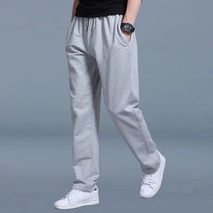 Comfortable Men's Jogging Trousers - Mikael-Light Gray-M-Nora Luxe