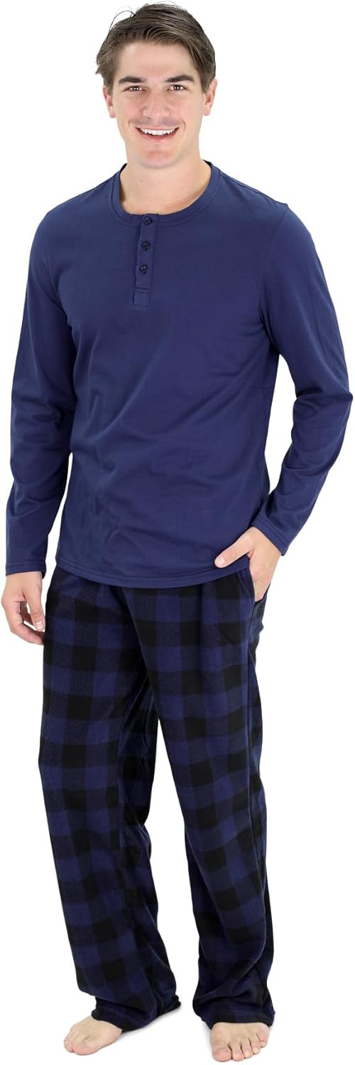 Comfortable Men's Pajama Set - Sean-Black Red-S-Nora Luxe