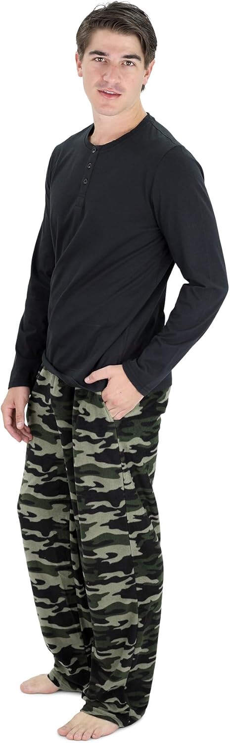 Comfortable Men's Pajama Set - Sean-Black Red-S-Nora Luxe