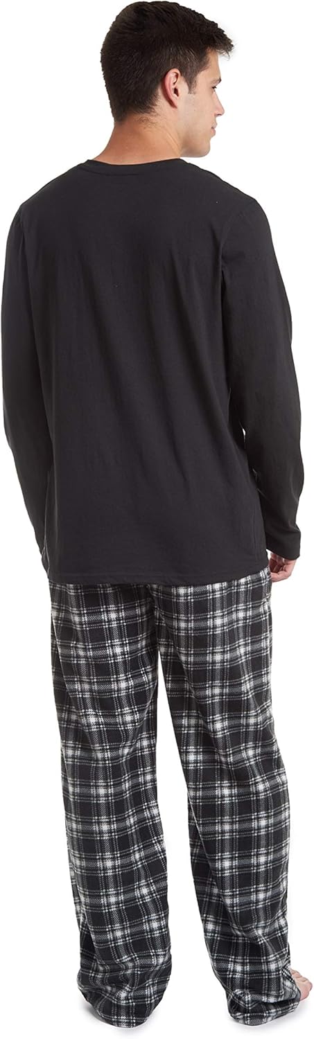 Comfortable Men's Pajama Set - Sean-Black Red-S-Nora Luxe