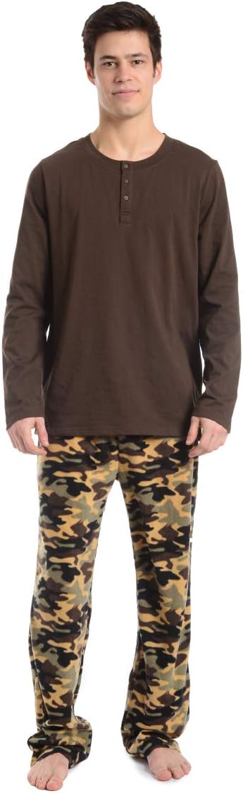 Comfortable Men's Pajama Set - Sean-Brown Camouflage-S-Nora Luxe