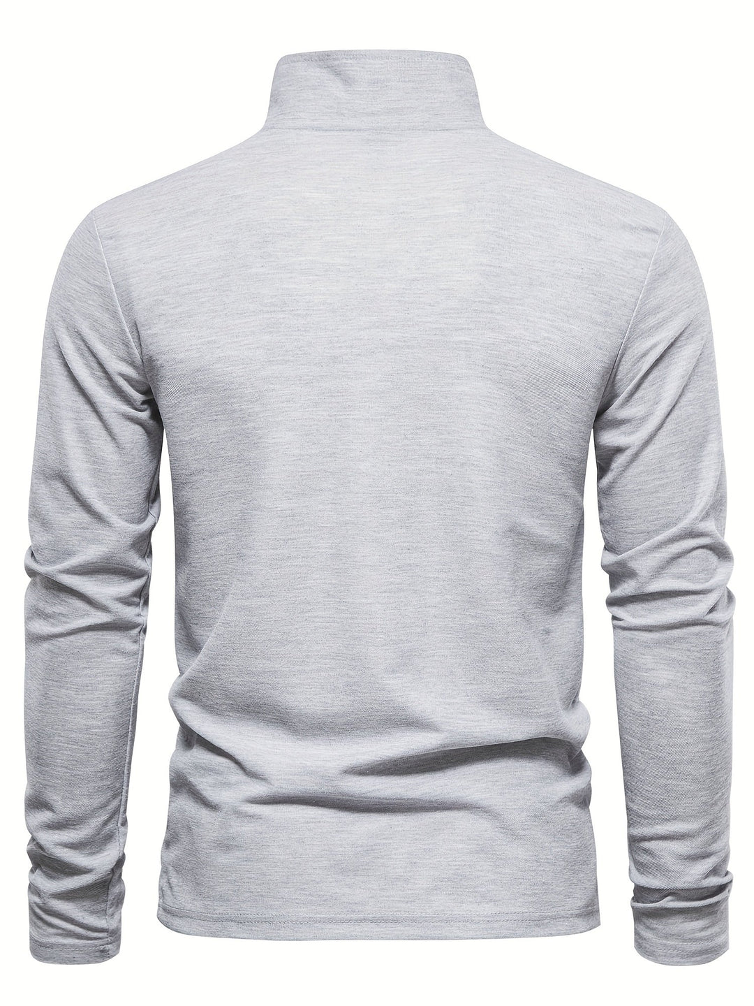 Comfortable Men's Polo with Long Sleeves-Marine Blue-S-Nora Luxe