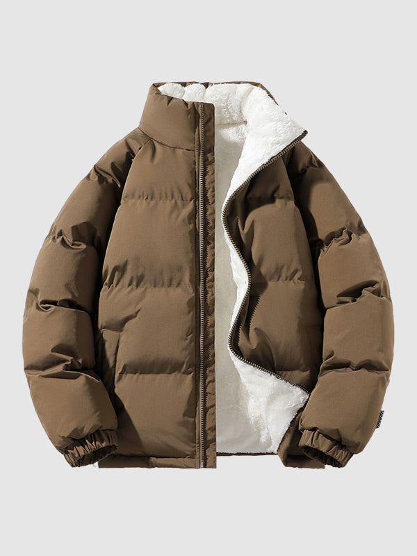 Comfortable Men's Puffer Jacket - Arlo-Brown-S-Nora Luxe