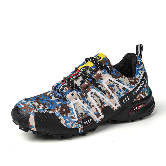 Comfortable Men's Shoe for Hiking and Trekking - RoverTrail-Beige-blue-6-Nora Luxe