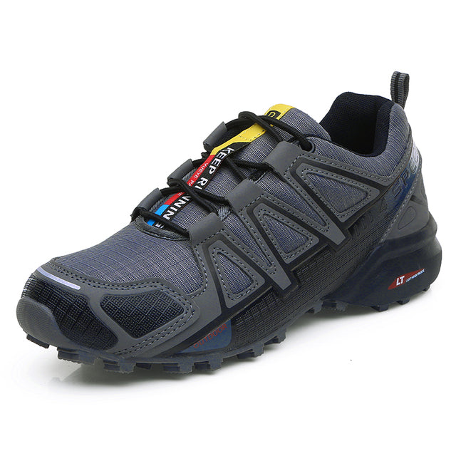 Comfortable Men's Shoe for Hiking and Trekking - RoverTrail-Grey-black-6-Nora Luxe