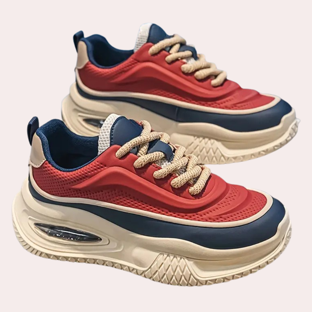 Comfortable Men's Sneakers - Noah-Red-6-Nora Luxe