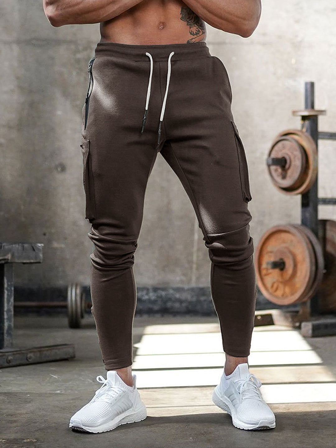 Comfortable Men's Sports Trousers - Max-Brown-S-Nora Luxe