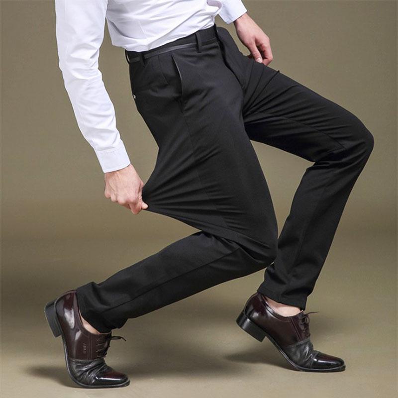Comfortable Men's Stretch Trousers - Oliver-Black-29-Nora Luxe