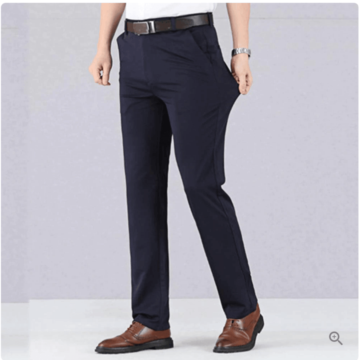 Comfortable Men's Stretch Trousers - Oliver-Blue-29-Nora Luxe