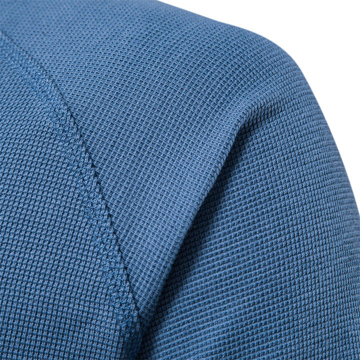 Comfortable Men's Sweater - Arvid-Dark Blue-S-Nora Luxe