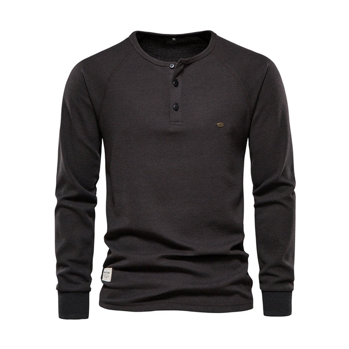 Comfortable Men's Sweater - Arvid-Dark Gray-S-Nora Luxe