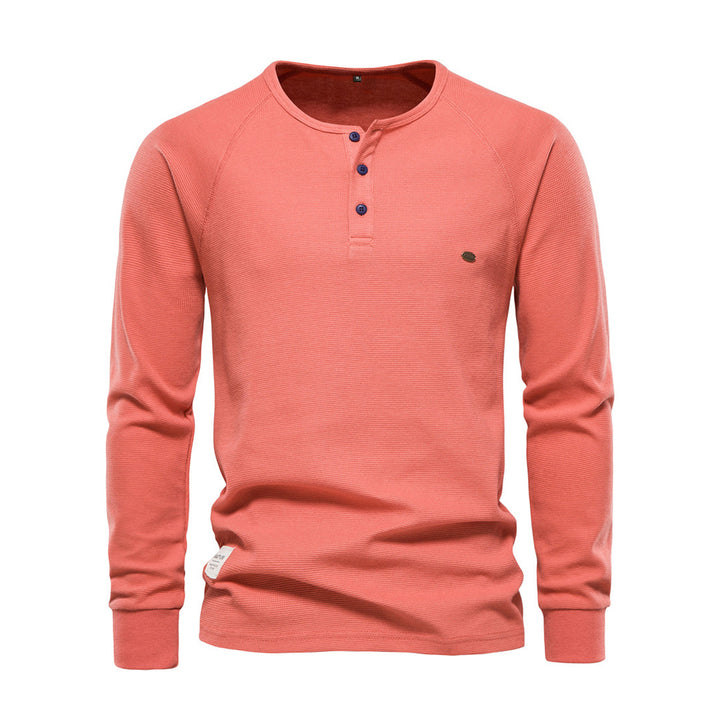 Comfortable Men's Sweater - Arvid-Orange-S-Nora Luxe
