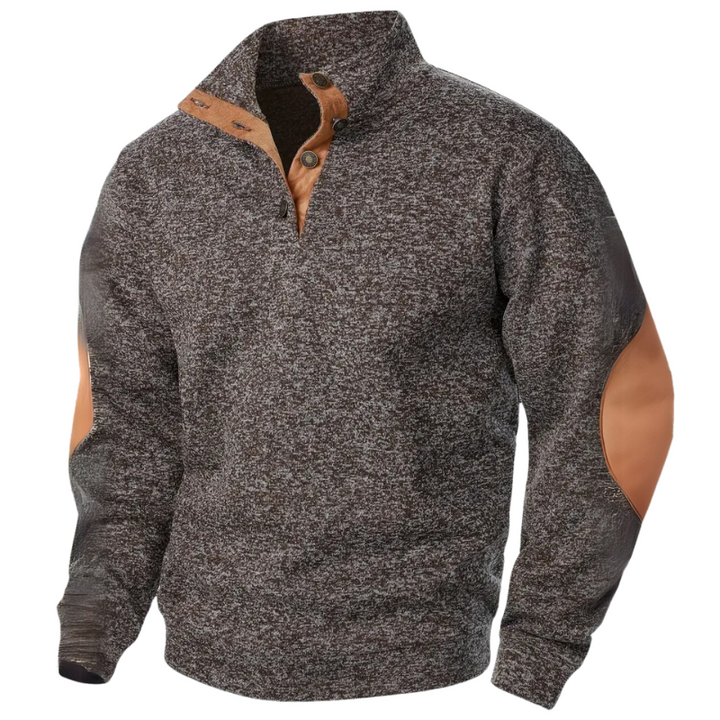 Comfortable Men's Sweater - Lars-Dark brown-S-Nora Luxe