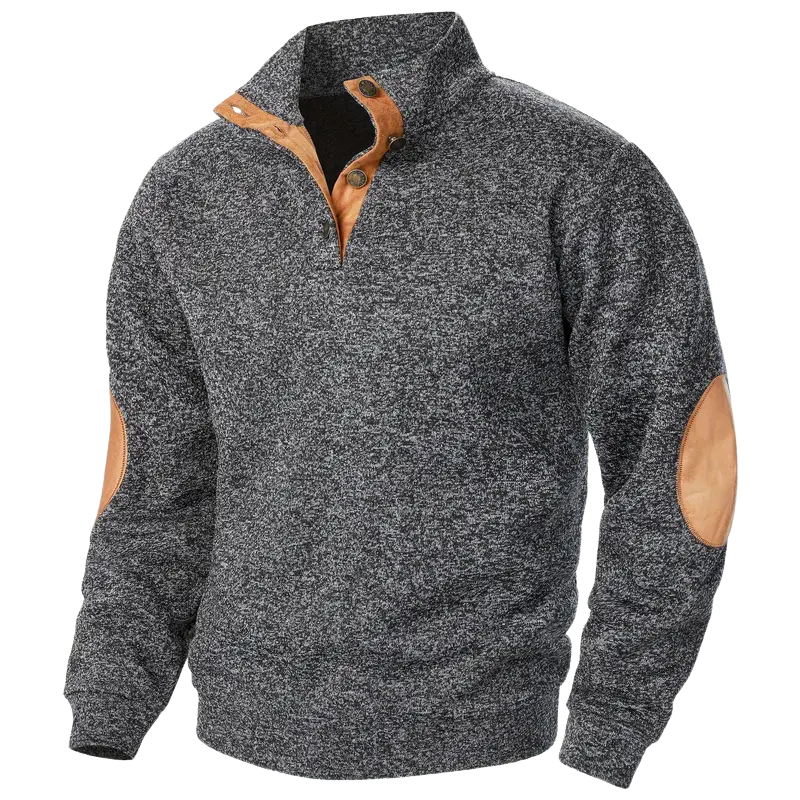Comfortable Men's Sweater - Lars-Dark gray-S-Nora Luxe