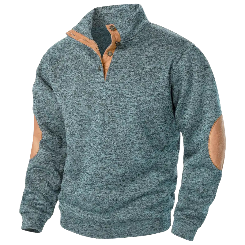Comfortable Men's Sweater - Lars-Denim blue-S-Nora Luxe