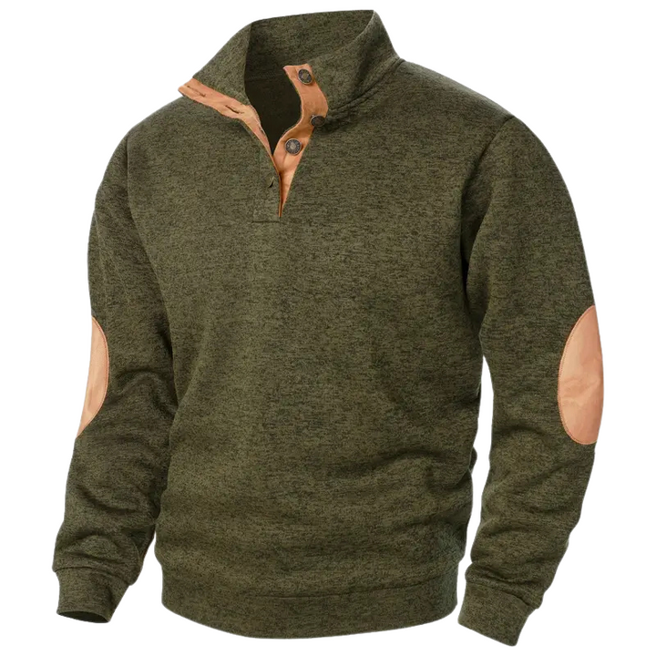 Comfortable Men's Sweater - Lars-Olive green-S-Nora Luxe
