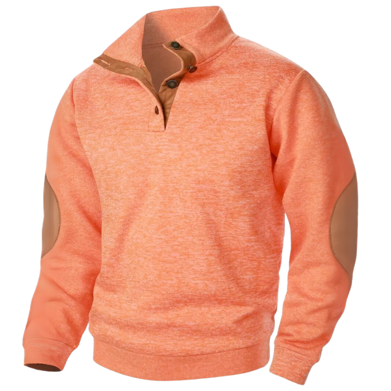 Comfortable Men's Sweater - Lars-Orange-S-Nora Luxe