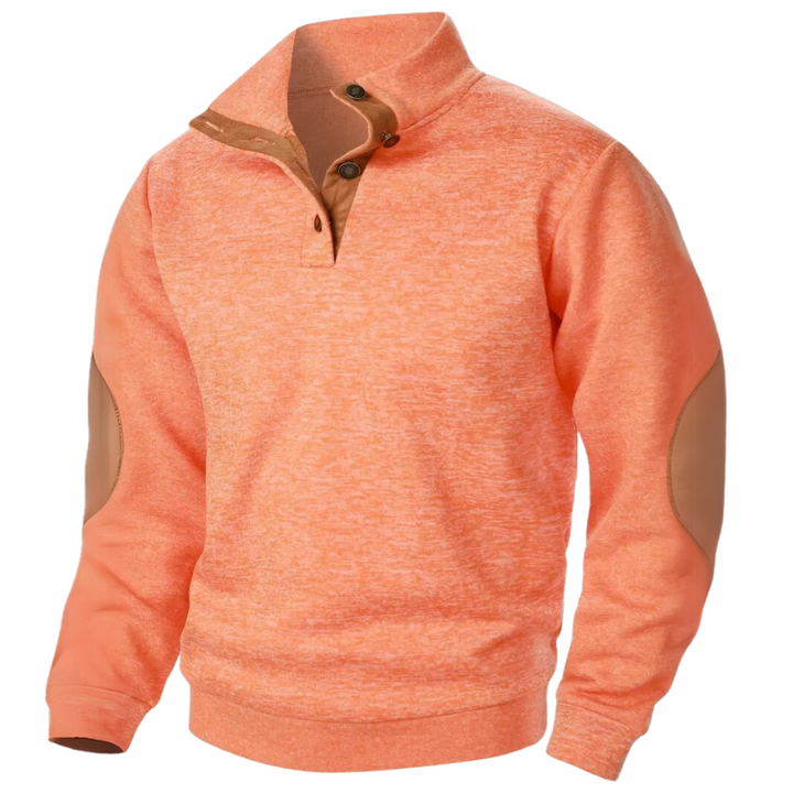 Comfortable Men's Sweater - Lars-Orange-S-Nora Luxe