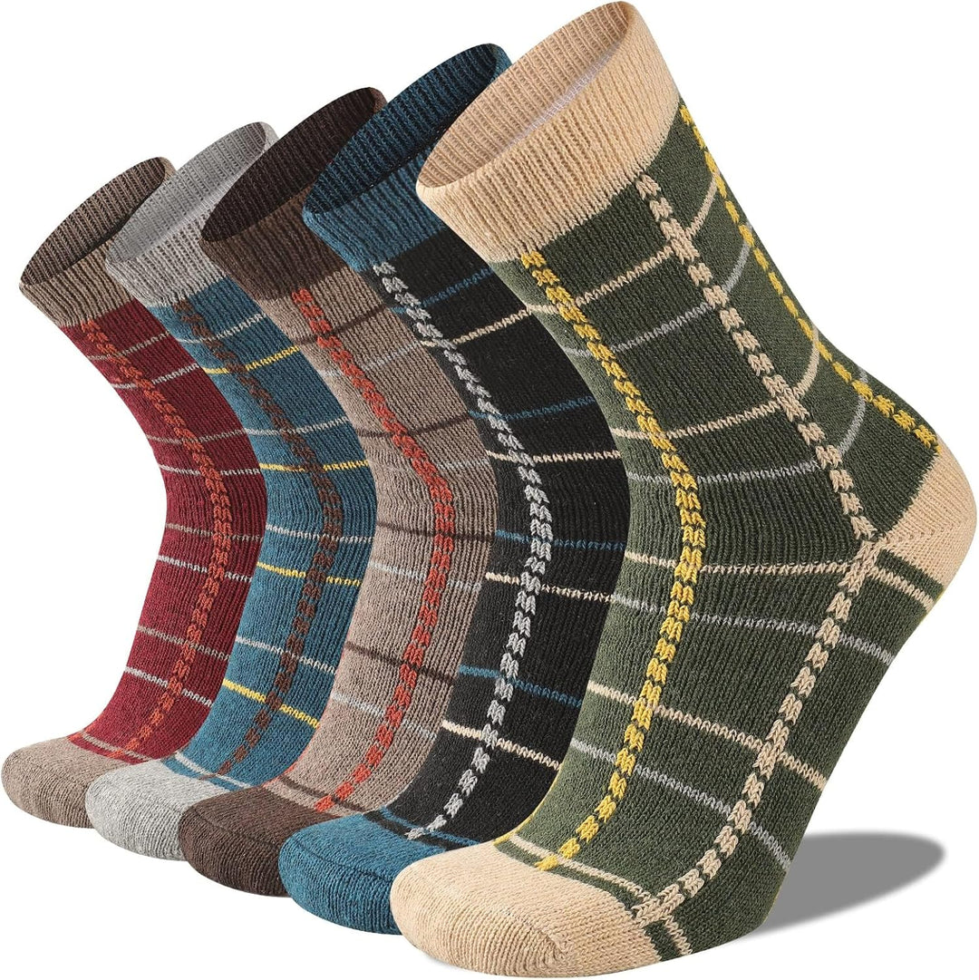 Comfortable Men's Thermal Socks (5 Pairs) - Kevin-Multicolored 6-Nora Luxe