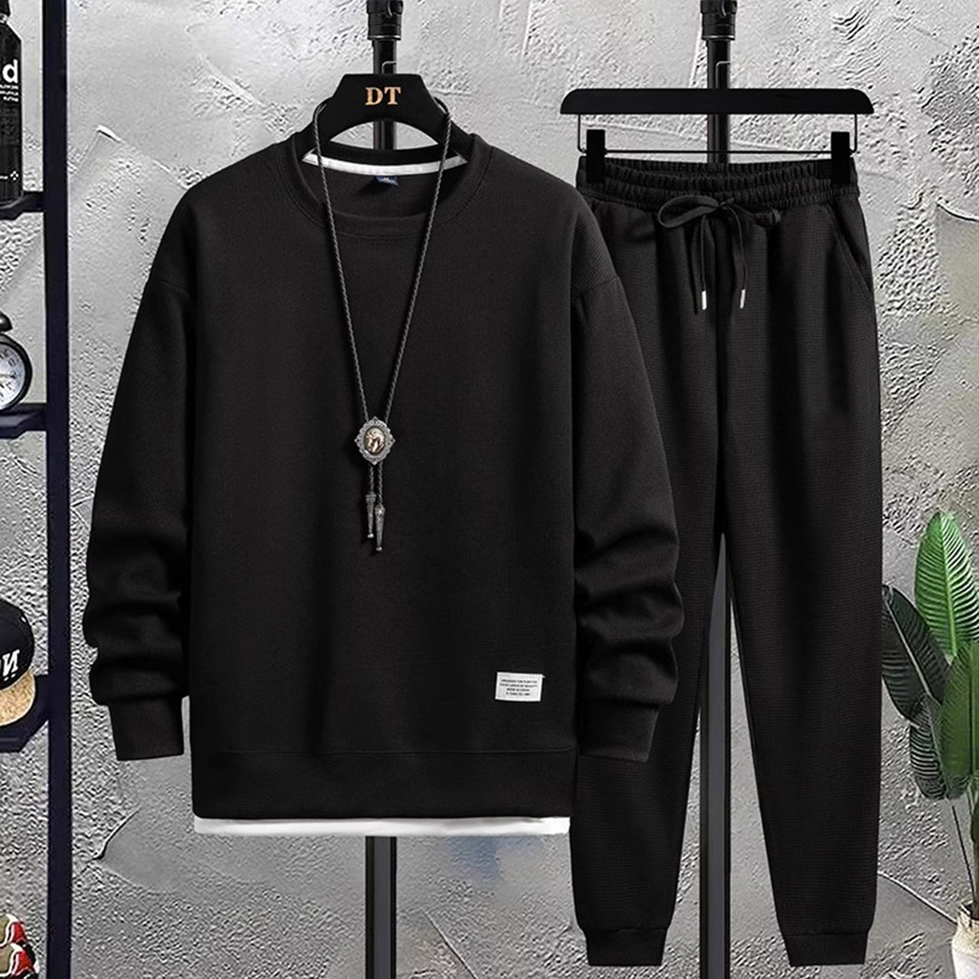 Comfortable Men's Tracksuit - Damon-Black-M-Nora Luxe