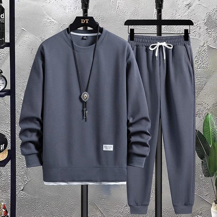 Comfortable Men's Tracksuit - Damon-Blue-M-Nora Luxe