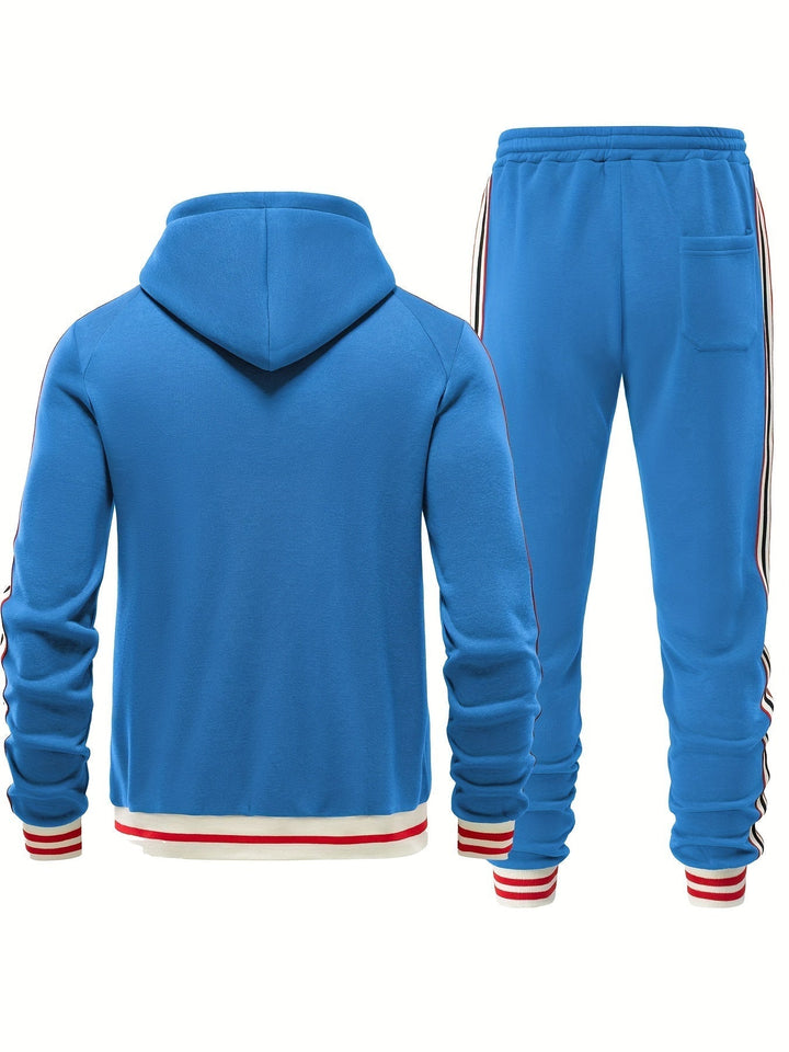 Comfortable Men's Tracksuit - Damon-Dark blue-S-Nora Luxe