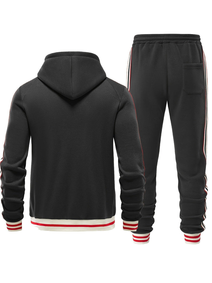 Comfortable Men's Tracksuit - Damon-Dark blue-S-Nora Luxe