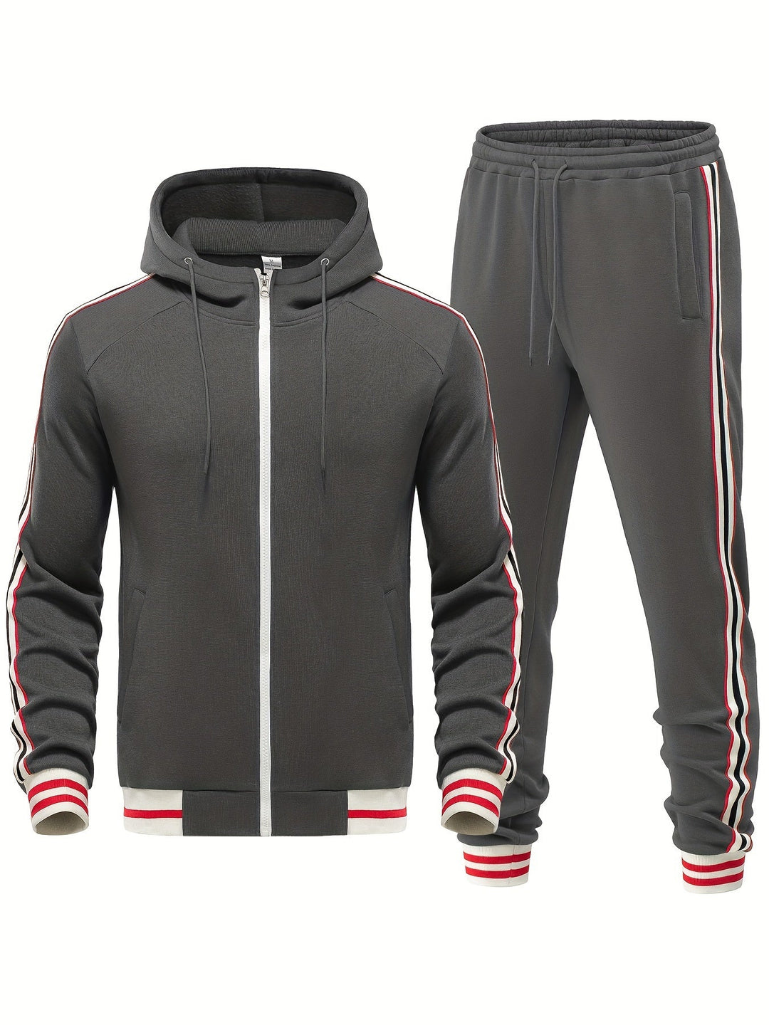 Comfortable Men's Tracksuit - Damon-Dark gray-S-Nora Luxe